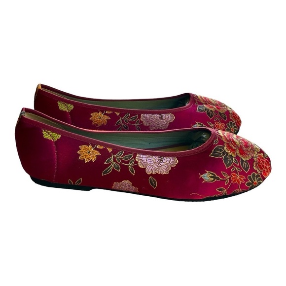 Chinese Style Embroidered Fabric Women Shoes size 7.5 - Picture 3 of 9